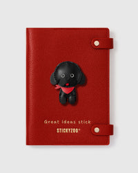 BLACK POODLE PUPPY NOTEBOOK