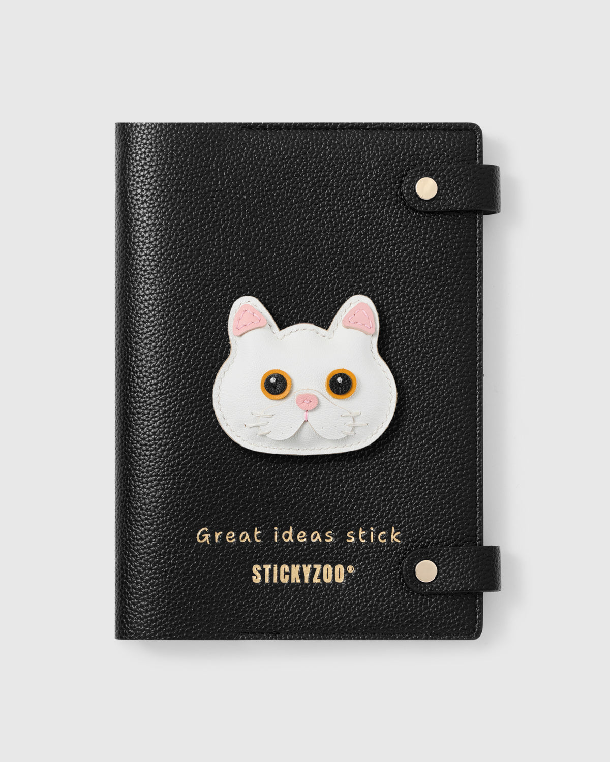WHITE CAT YELLOW EYES NOTEBOOK
