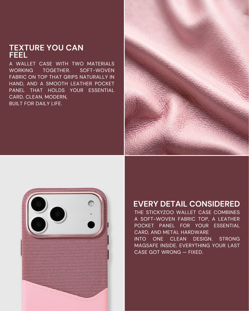WALLET PHONE CASE — PINK