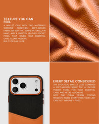 WALLET PHONE CASE — BLACK ORANGE