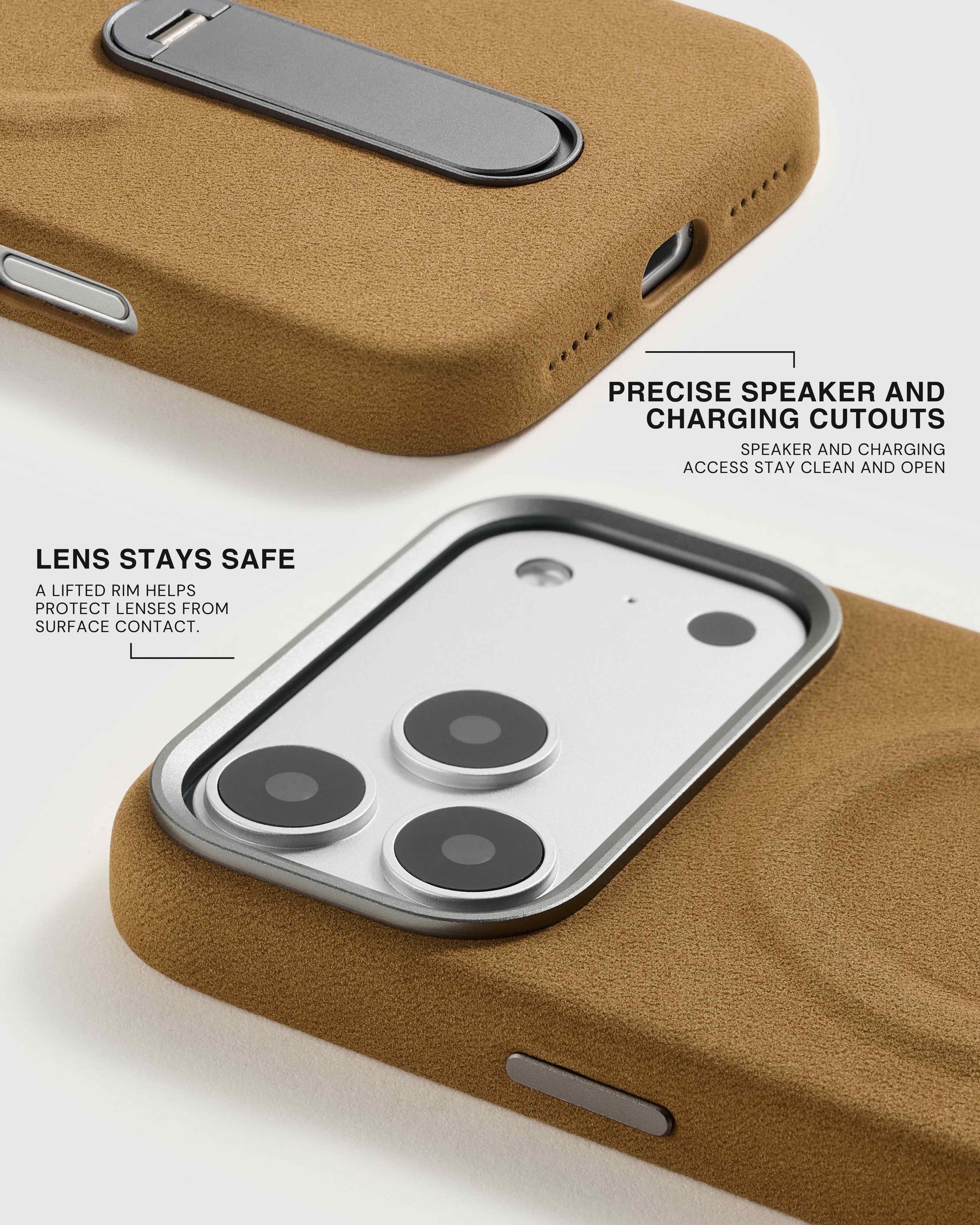 STAND PHONE CASE — TAN