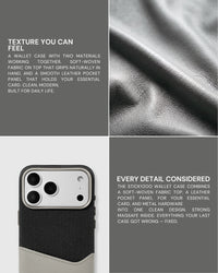 WALLET PHONE CASE — BLACK STONE