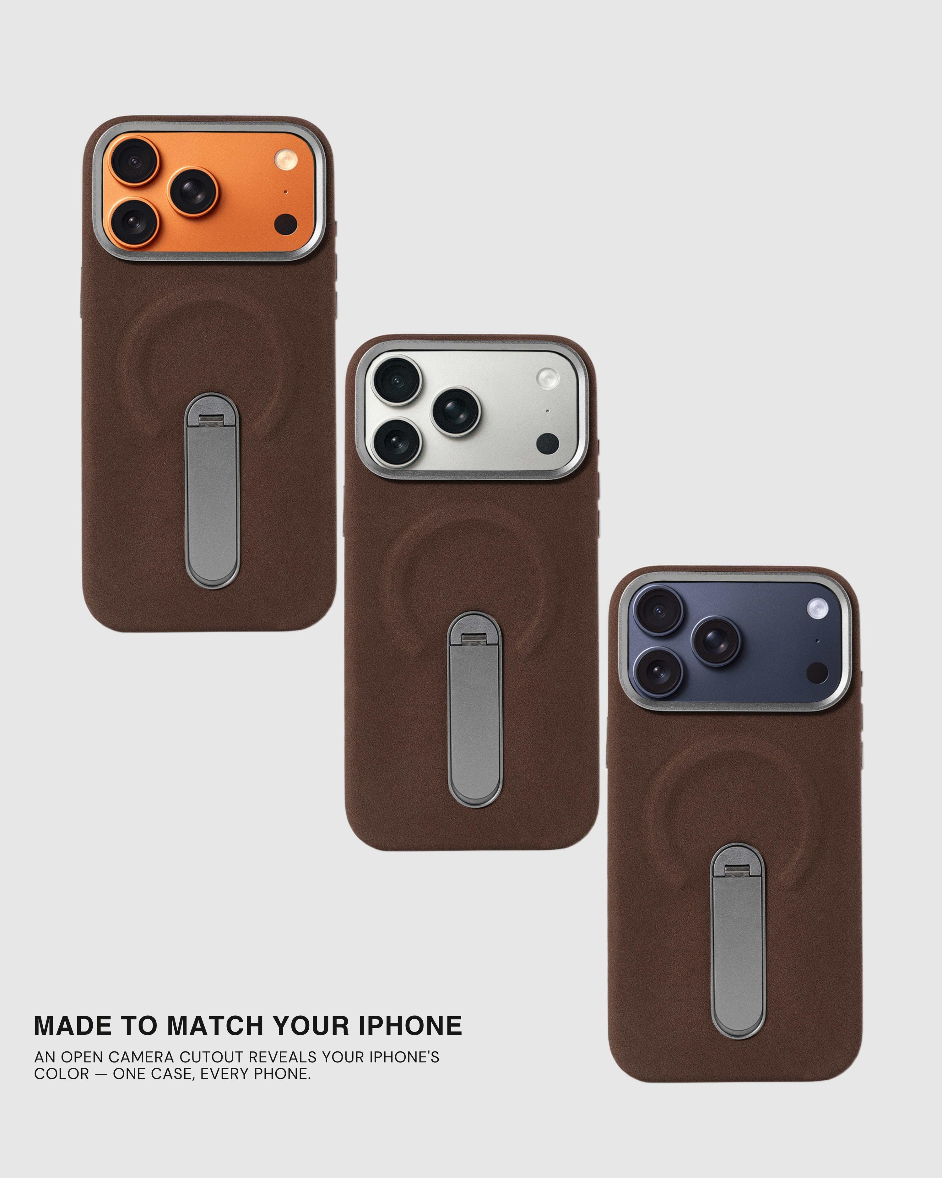 STAND PHONE CASE — BROWN