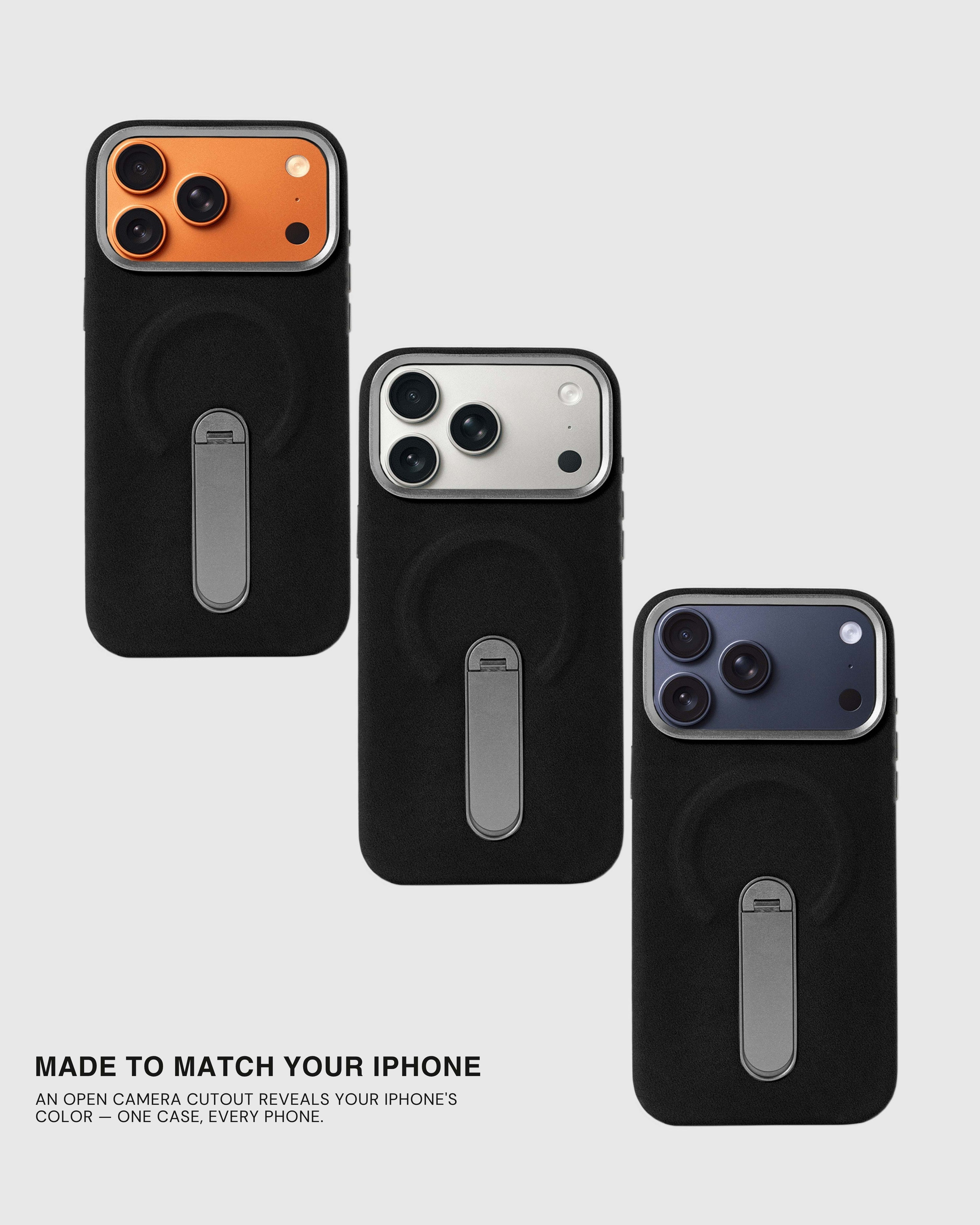 STAND PHONE CASE — BLACK