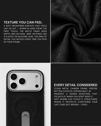 STAND PHONE CASE — BLACK