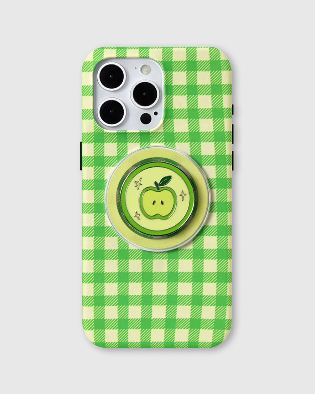 GREEN APPLE GINGHAM PHONE CASE