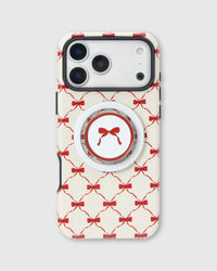 RED BOW LATTICE PHONE CASE