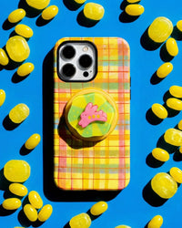 PLAID BUNNY POP PHONE CASE