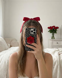 LEOPARD RED BLOOM PHONE CASE