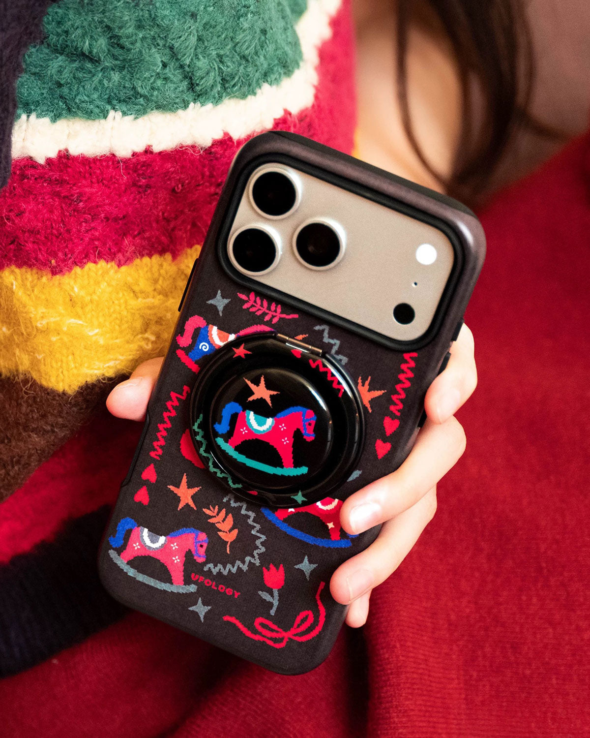 MIDNIGHT ROCKING PONY PHONE CASE