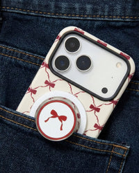 RED BOW LATTICE PHONE CASE