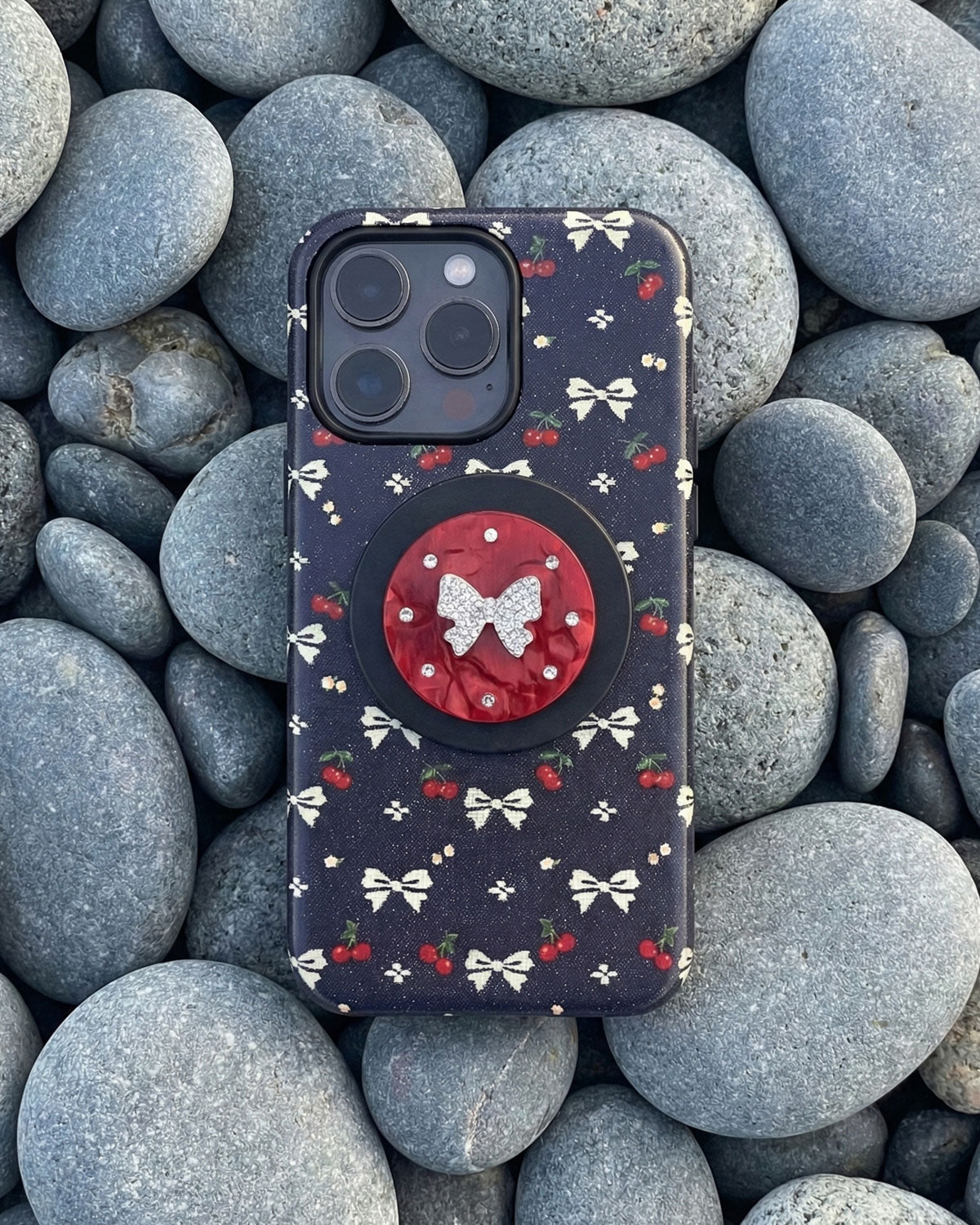 CHERRY BOW NIGHT PHONE CASE