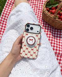 RED BOW LATTICE PHONE CASE