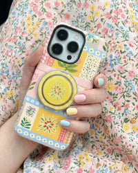 PATCHWORK FLORAL PLATE PHONE CASE