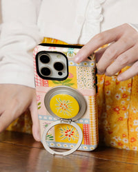 PATCHWORK FLORAL PLATE PHONE CASE