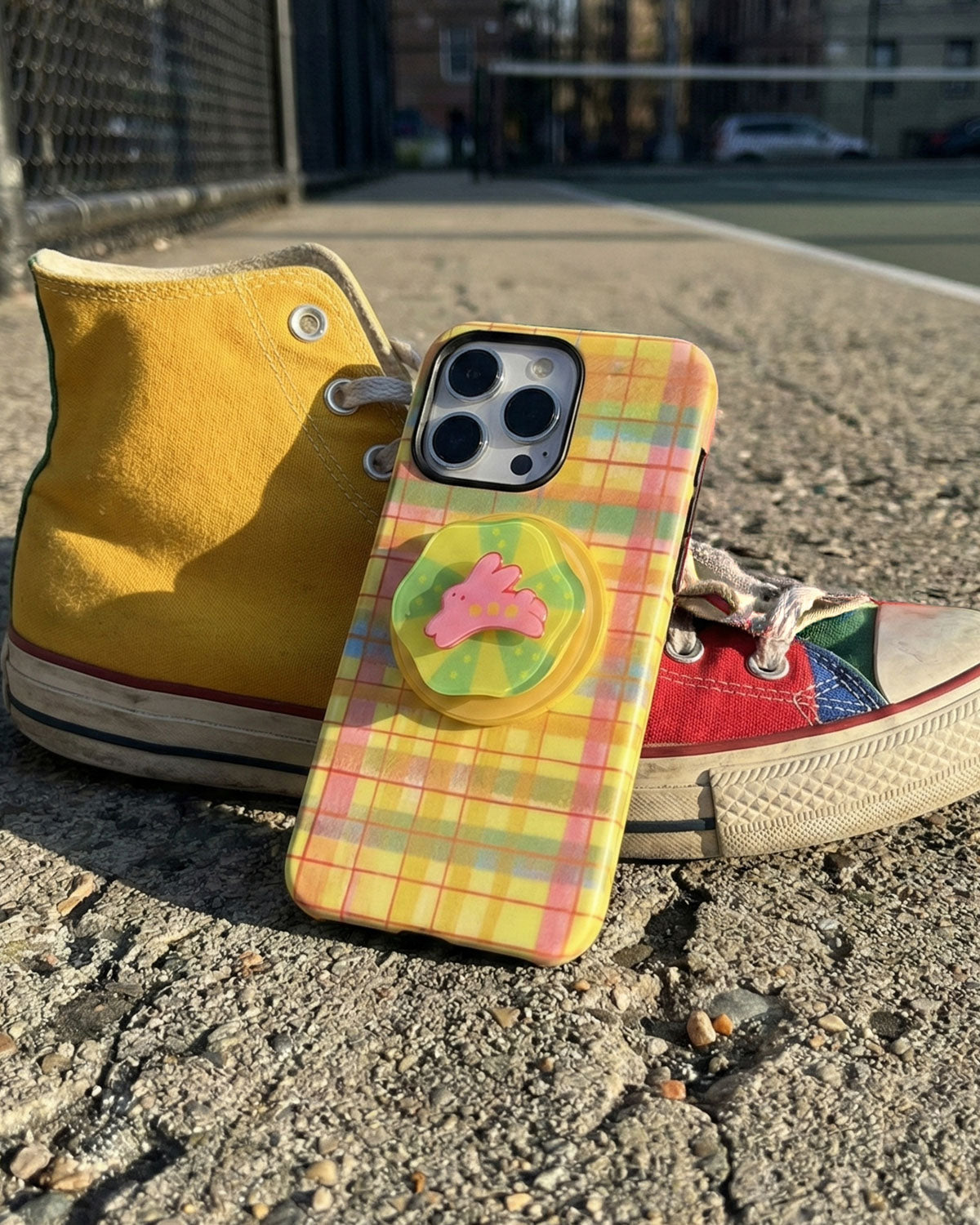 PLAID BUNNY POP PHONE CASE