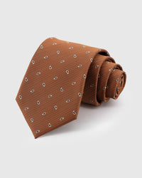 TERRACOTTA PAISLEY DROP TIE