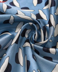 AZURE PETAL SILK SCARF