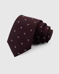 CLARET DOT TIE