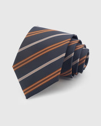 SLATE AMBER STRIPE TIE