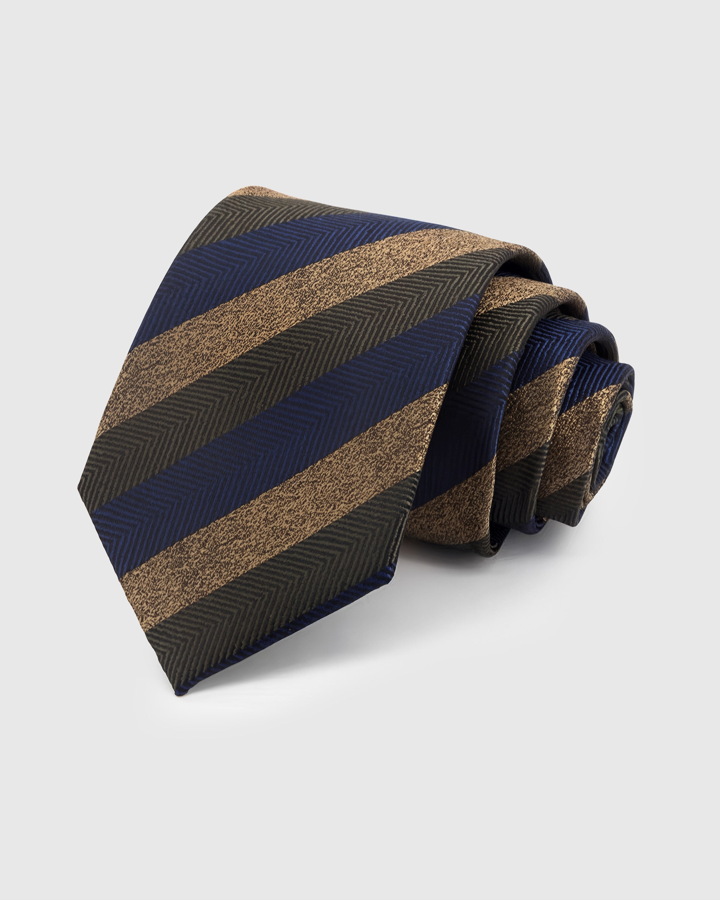 NAVY HERRINGBONE TIE
