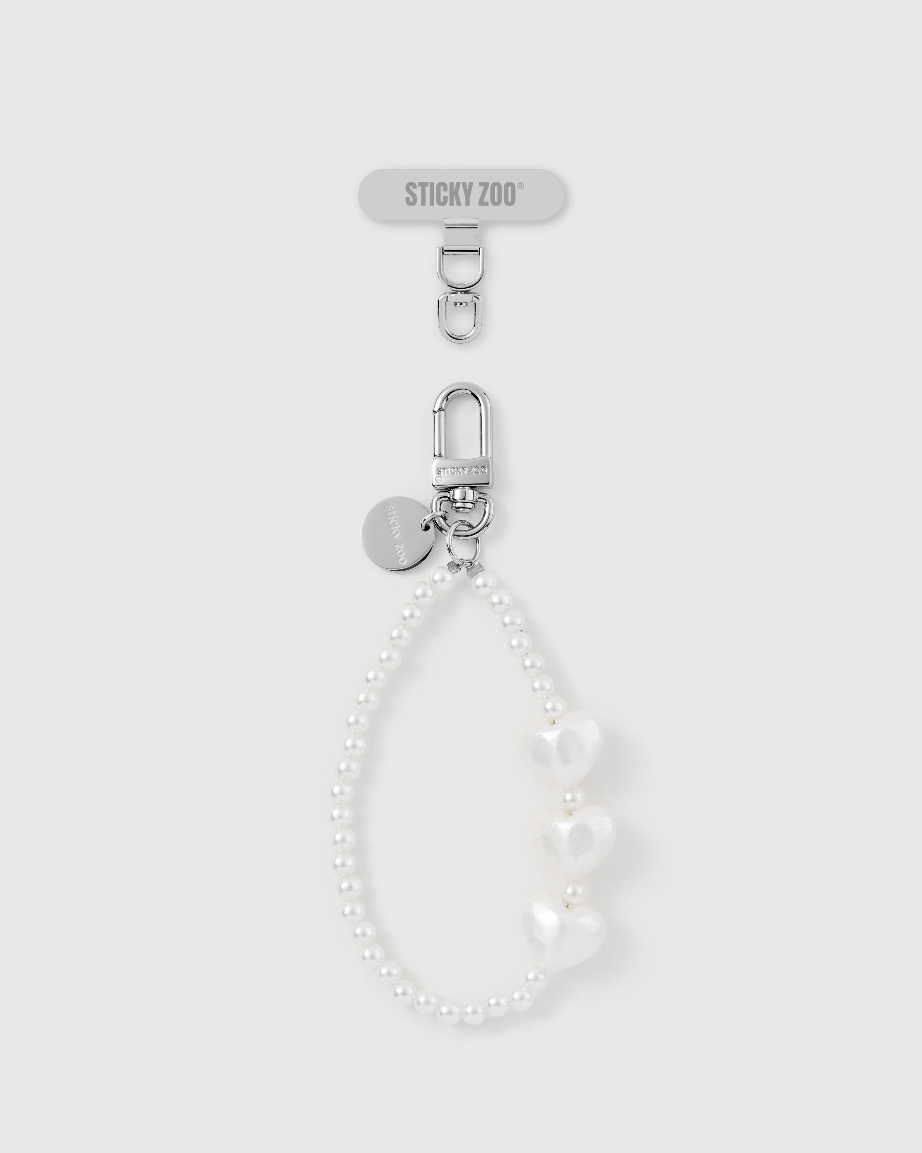 PEARL HEART PHONE STRAP