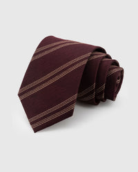WINE REPP STRIPE TIE
