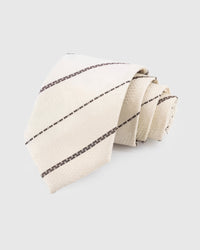 IVORY PINSTRIPE TIE