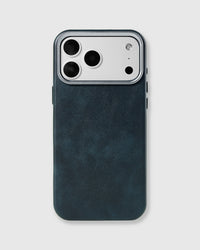 VINTAGE LEATHER NA CASE NG TELEPONO — BLUE