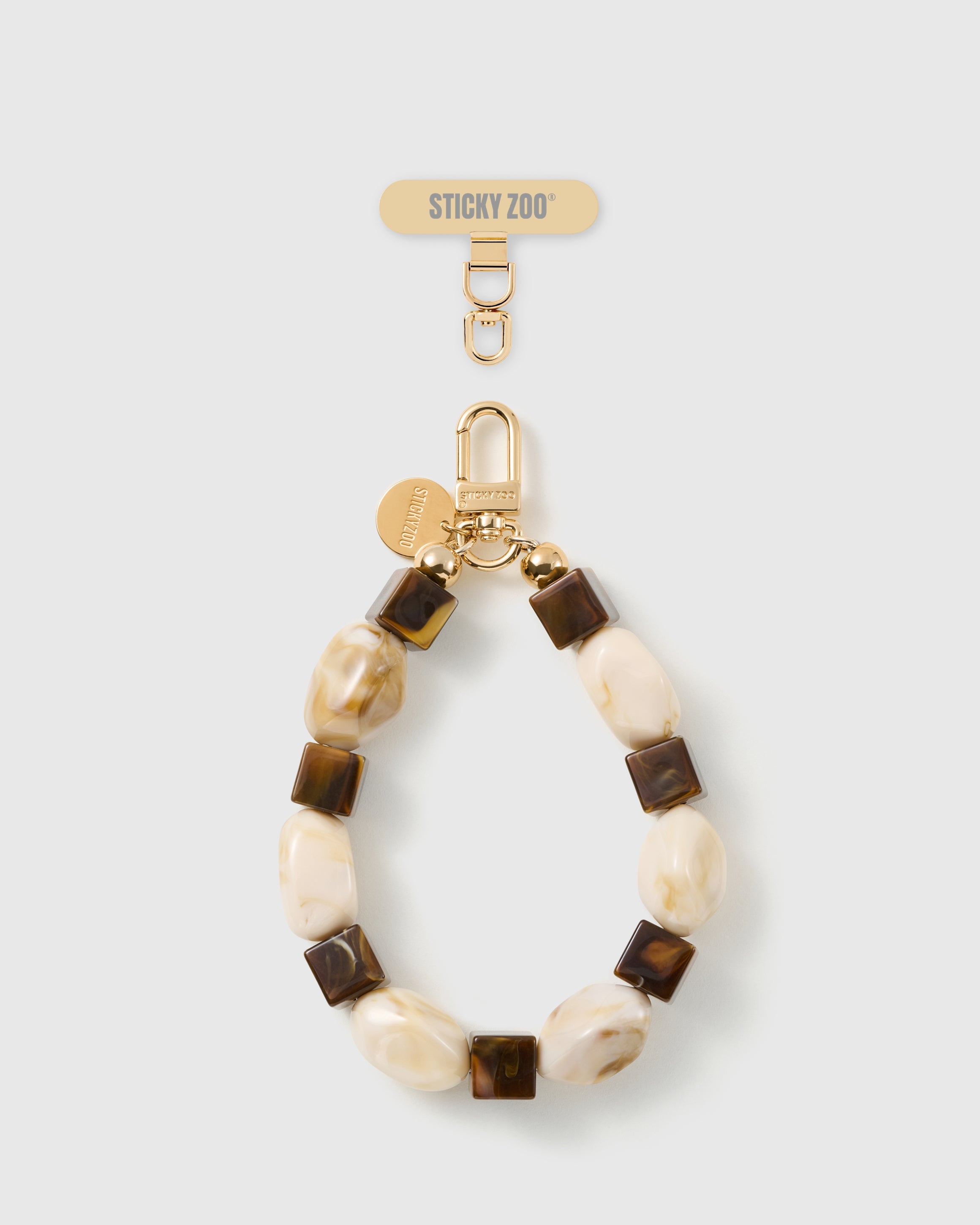 COCOA MARBLE MIX PHONE STRAP