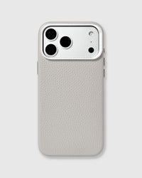 TEXTURED LEATHER CASE — GRAY