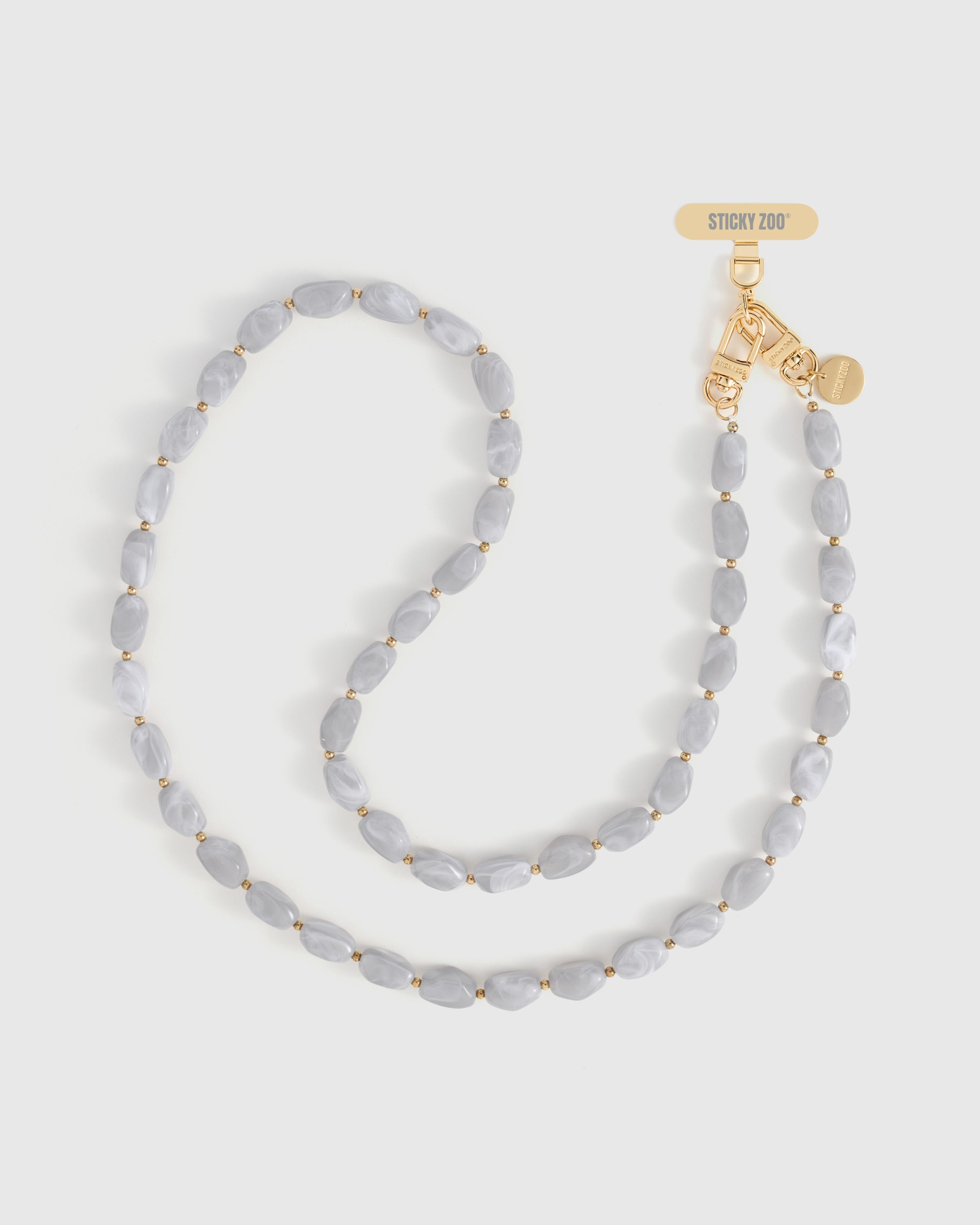 CLOUD MARBLE CROSS-BODY PHONE STRAP