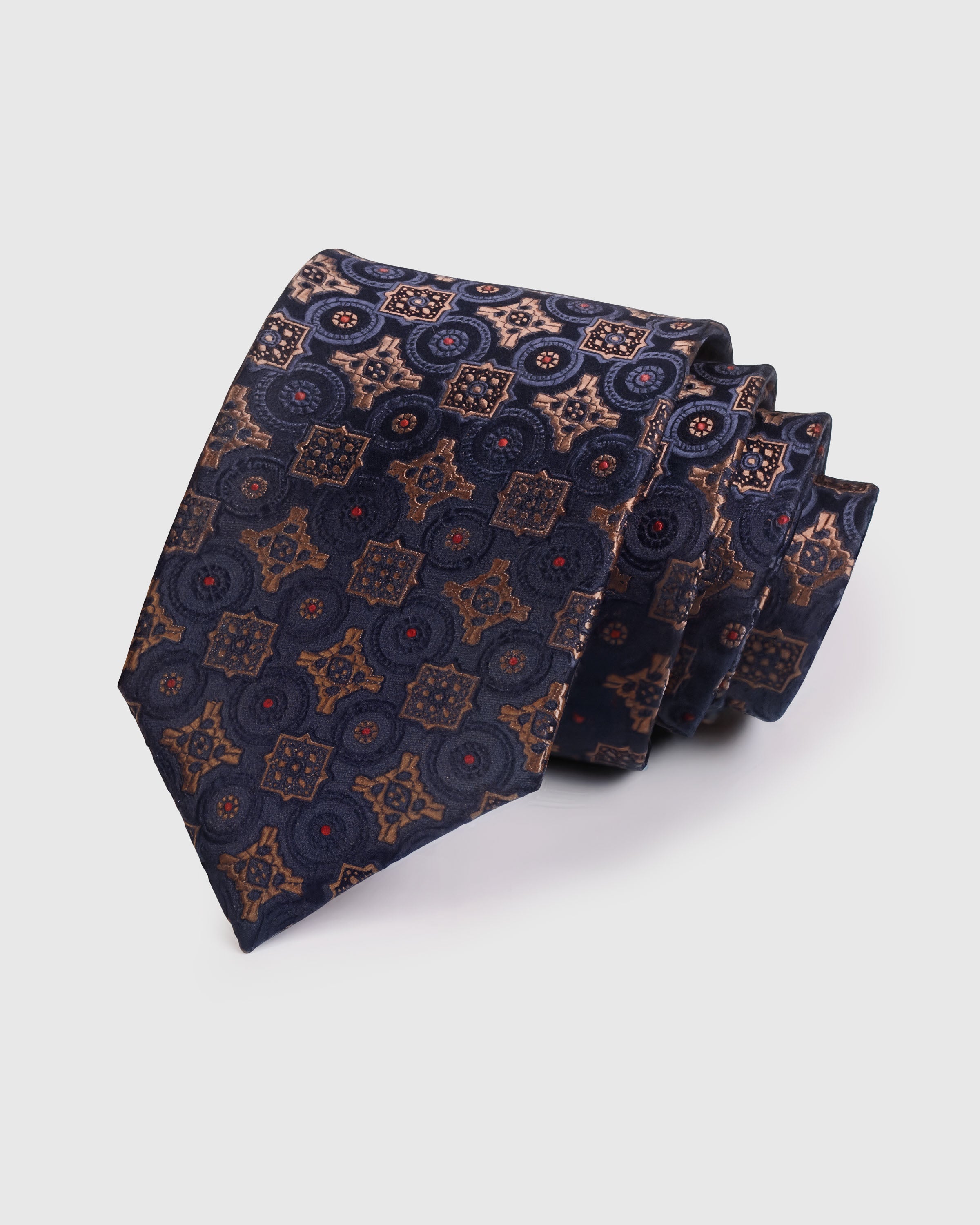 MIDNIGHT MEDALLION MOSAIC TIE