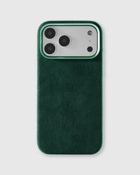 ALCANTARA PHONE CASE — EVERGREEN