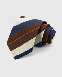 CLARET BROAD STRIPE TIE