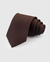 TOBACCO EMERALD DOT TIE