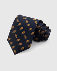 NAVY FEATHER TIE