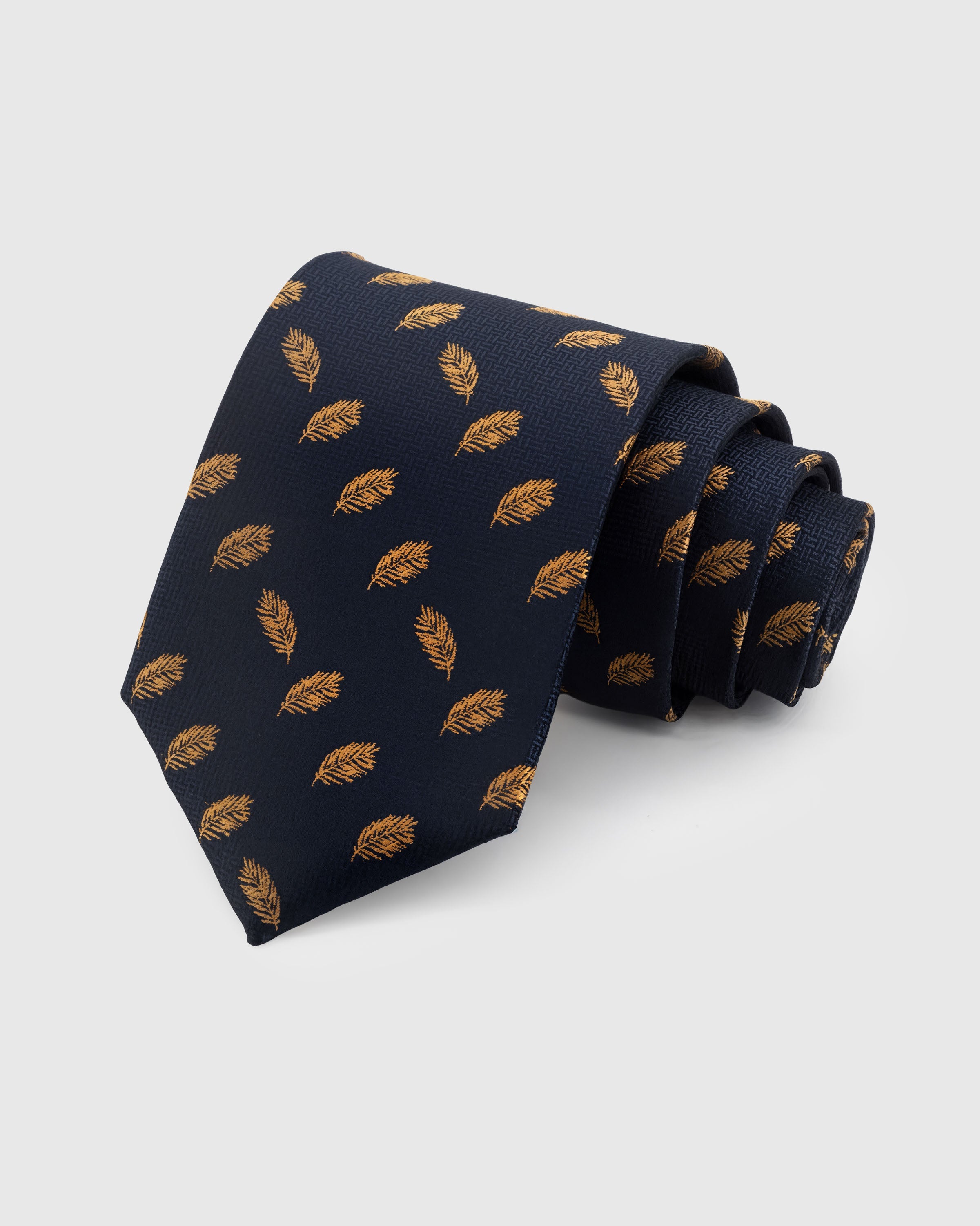NAVY FEATHER TIE