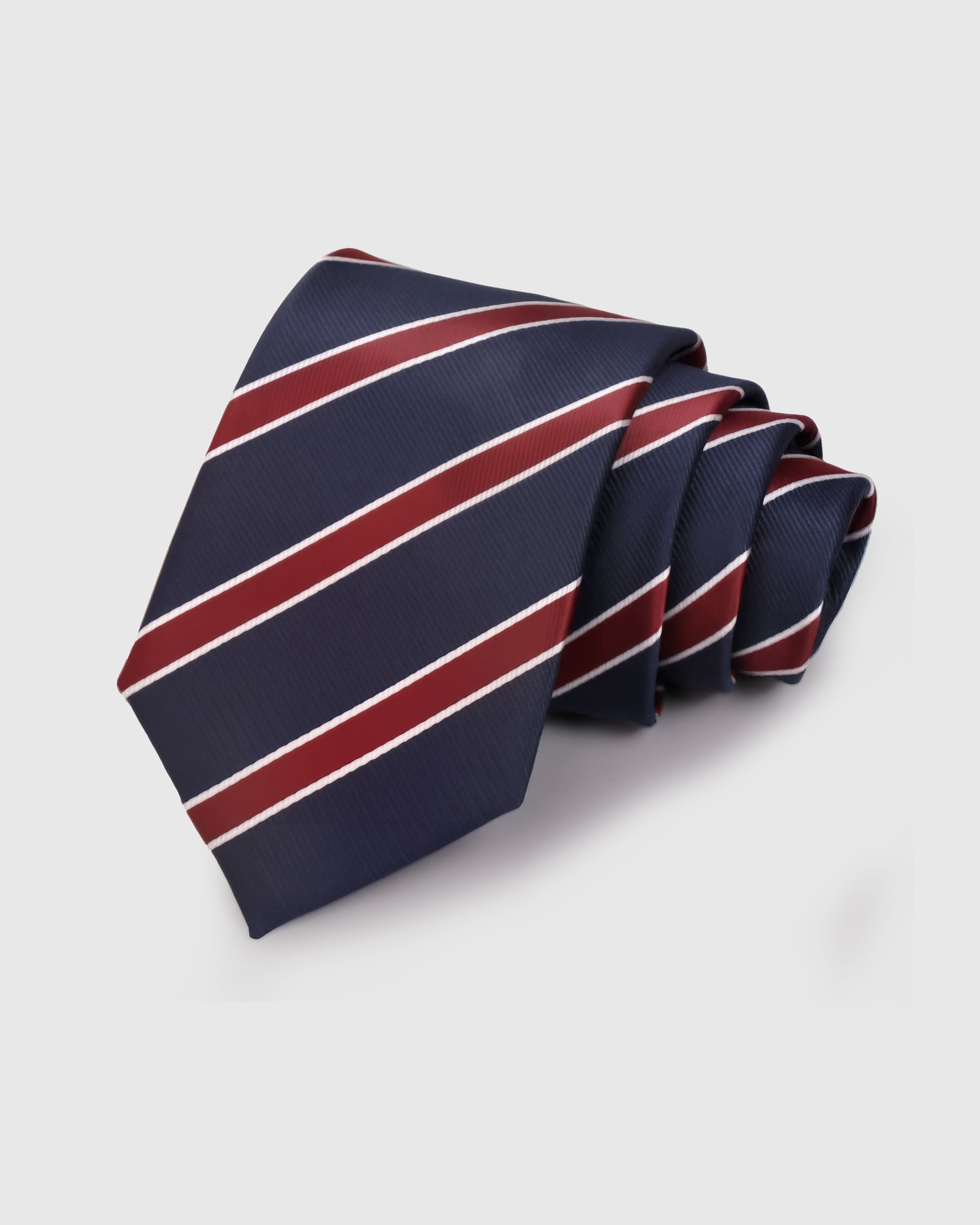 MIDNIGHT CRIMSON STRIPE TIE