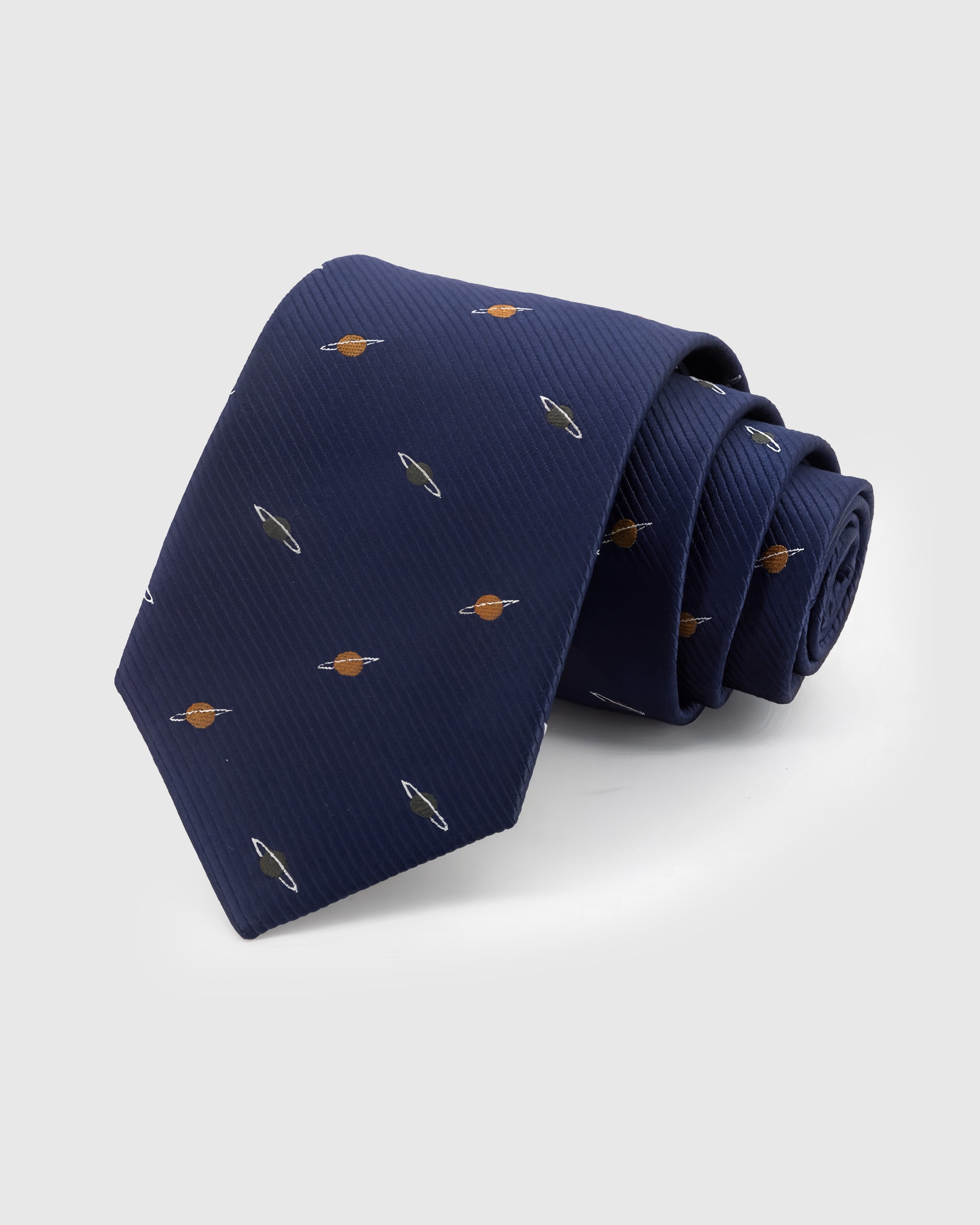 NAVY SATURN TIE