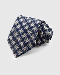 NAVY MEDALLION TIE