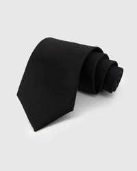 ONYX HERRINGBONE TIE