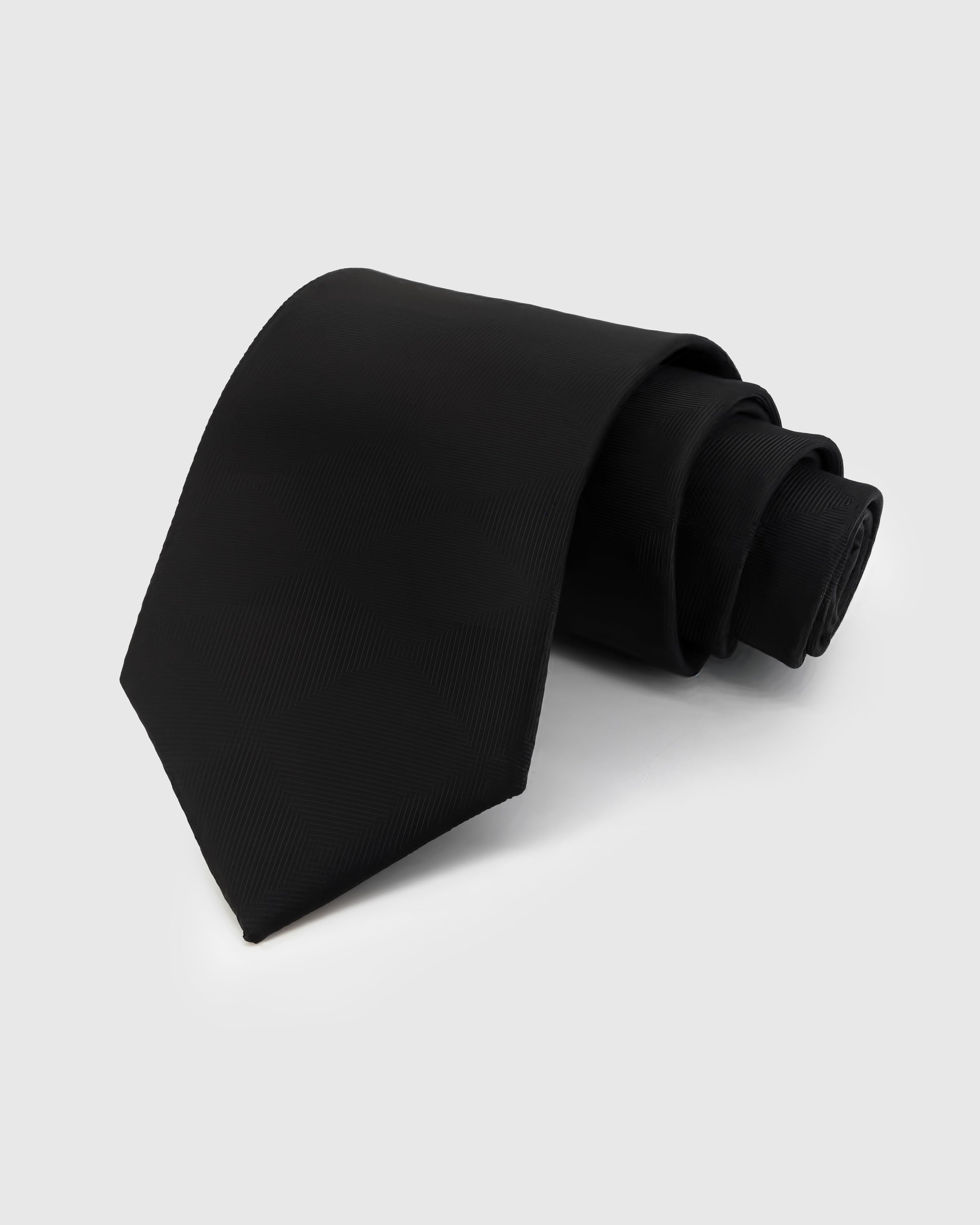 ONYX HERRINGBONE TIE