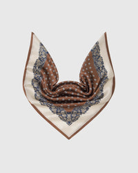 CHESTNUT BAROQUE SILK SCARF