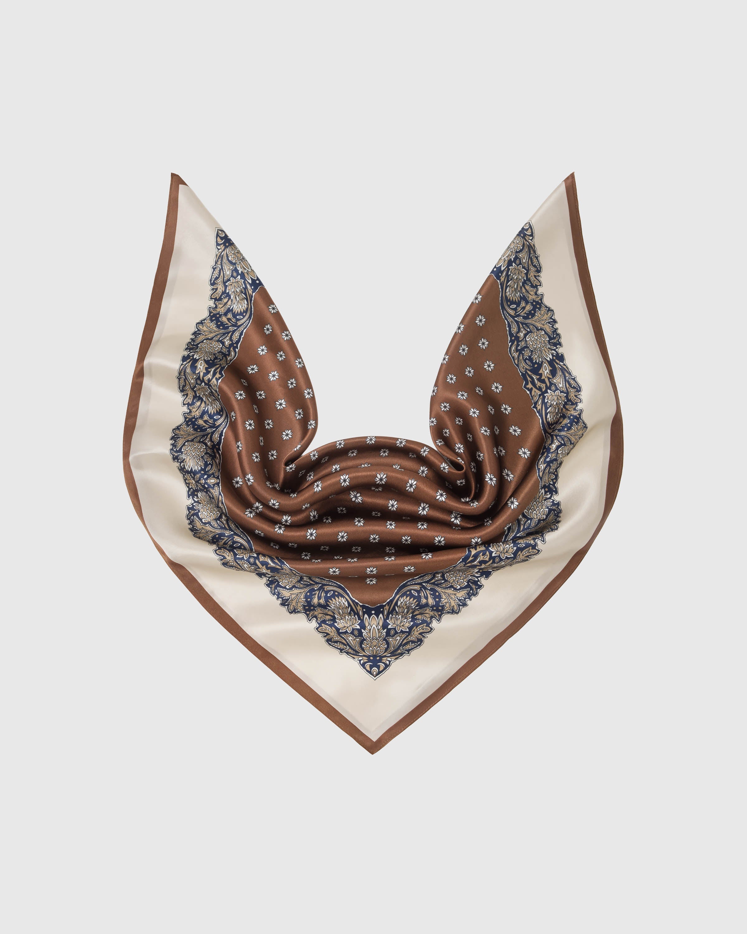 CHESTNUT BAROQUE SILK SCARF