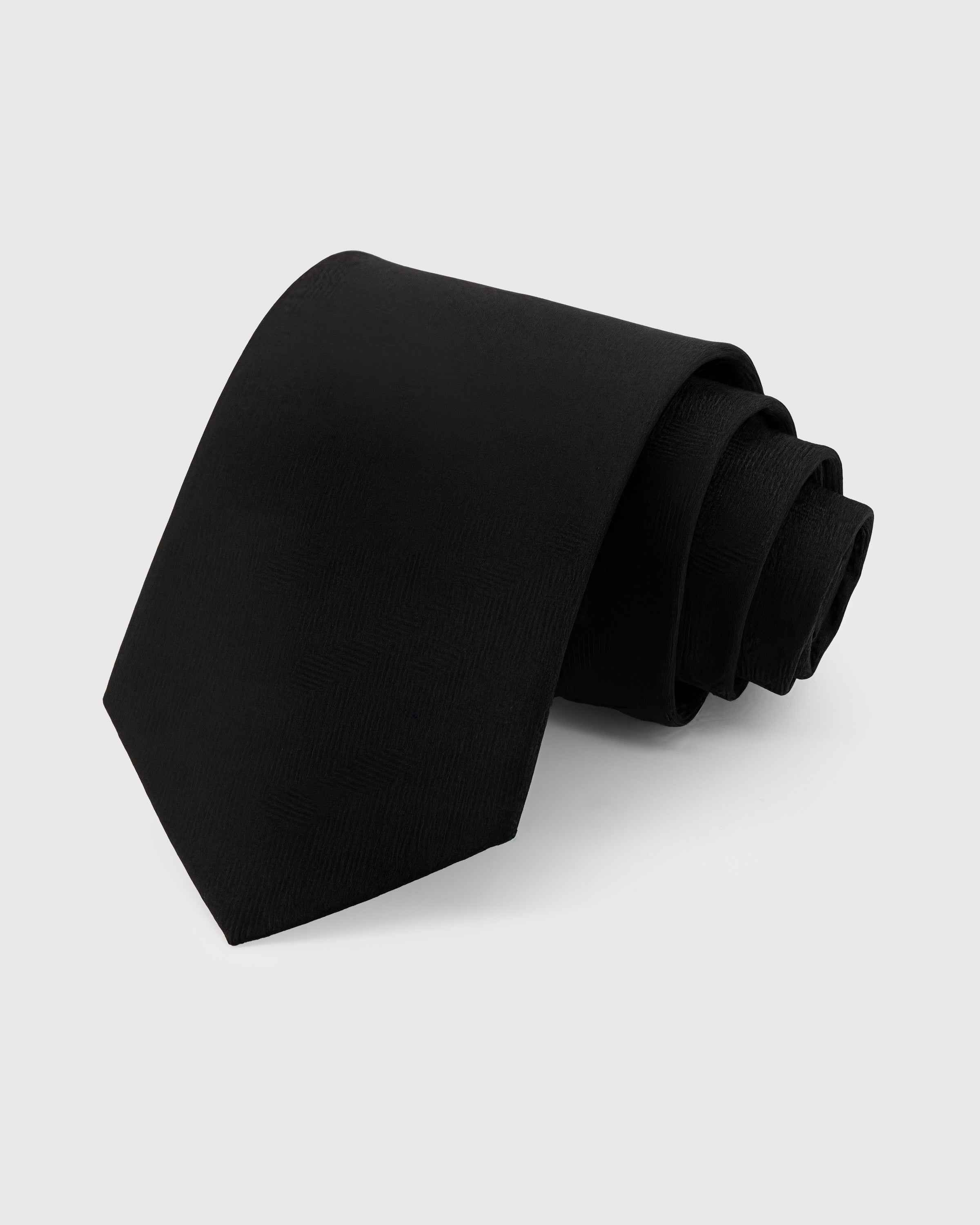 ONYX HERRINGBONE TIE