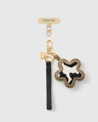 NOIR COW STAR LEATHER PHONE STRAP