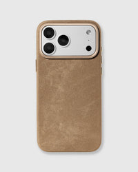 DENIM PHONE CASE — TAN