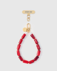 RED STONE PHONE STRAP