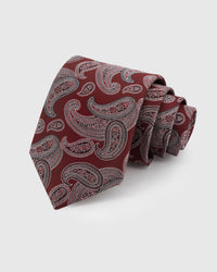 GARNET PAISLEY TIE